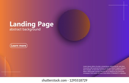 Website landing page. Geometric background. Minimal abstract cover design. Creative colorful wallpaper. Trendy gradient poster. Vector illustration.