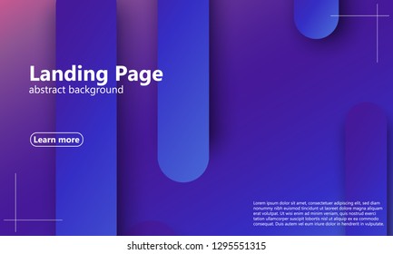 Website landing page. Geometric background. Minimal abstract cover design. Creative colorful wallpaper. Trendy gradient poster. Vector illustration.