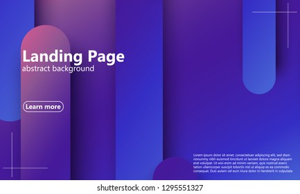 Website landing page. Geometric background. Minimal abstract cover design. Creative colorful wallpaper. Trendy gradient poster. Vector illustration.