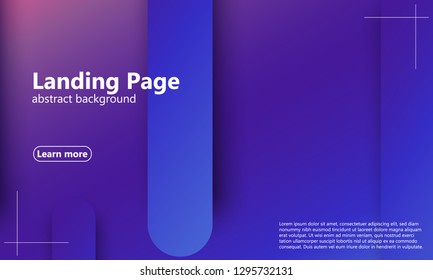 Website landing page. Geometric background. Minimal abstract cover design. Creative colorful wallpaper. Trendy gradient poster. Vector illustration.