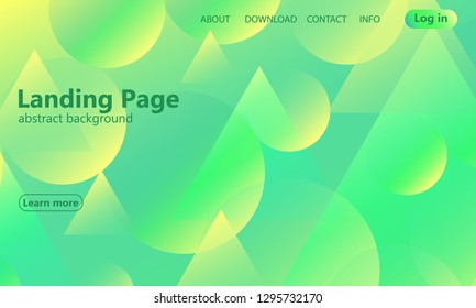 Website landing page. Geometric background. Minimal abstract cover design. Creative colorful wallpaper. Trendy gradient poster. Vector illustration.