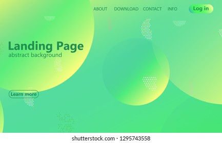 Website landing page. Geometric background. Minimal abstract cover design. Creative colorful wallpaper. Trendy gradient poster. Vector illustration.