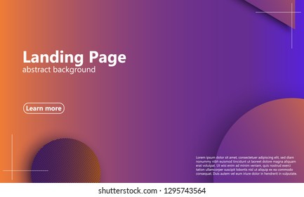 Website landing page. Geometric background. Minimal abstract cover design. Creative colorful wallpaper. Trendy gradient poster. Vector illustration.
