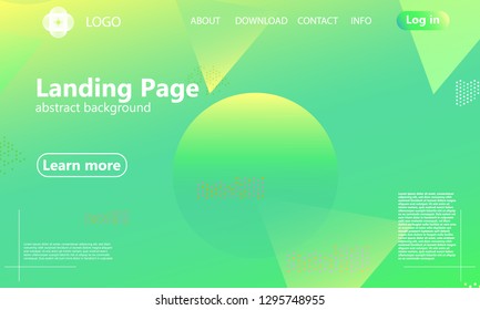 Website landing page. Geometric background. Minimal abstract cover design. Creative colorful wallpaper. Trendy gradient poster. Vector illustration.