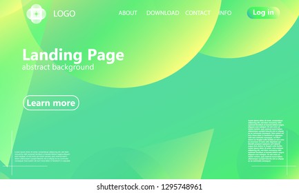 Website landing page. Geometric background. Minimal abstract cover design. Creative colorful wallpaper. Trendy gradient poster. Vector illustration.