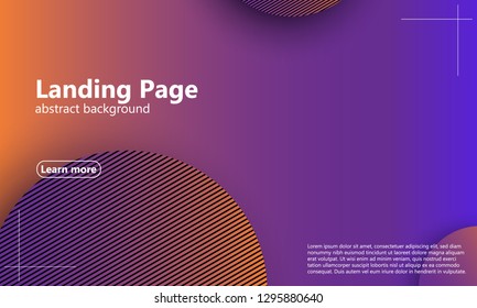 Website landing page. Geometric background. Minimal abstract cover design. Creative colorful wallpaper. Trendy gradient poster. Vector illustration.