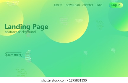 Website landing page. Geometric background. Minimal abstract cover design. Creative colorful wallpaper. Trendy gradient poster. Vector illustration.