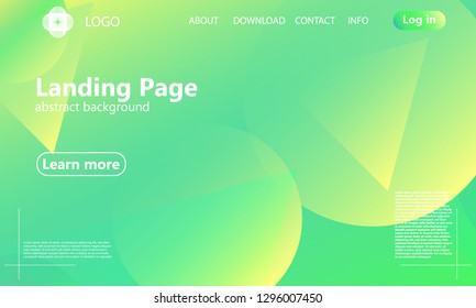 Website landing page. Geometric background. Minimal abstract cover design. Creative colorful wallpaper. Trendy gradient poster. Vector illustration.