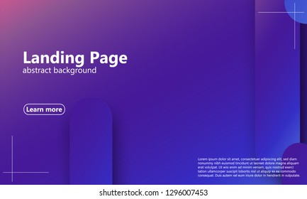 Website landing page. Geometric background. Minimal abstract cover design. Creative colorful wallpaper. Trendy gradient poster. Vector illustration.