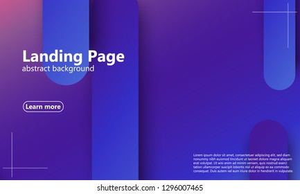Website landing page. Geometric background. Minimal abstract cover design. Creative colorful wallpaper. Trendy gradient poster. Vector illustration.