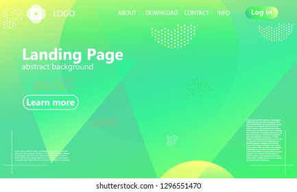 Website landing page. Geometric background. Minimal abstract cover design. Creative colorful wallpaper. Trendy gradient poster. Vector illustration.