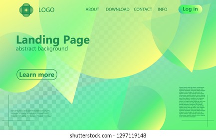 Website landing page. Geometric background. Minimal abstract cover design. Creative colorful wallpaper. Trendy gradient poster. Vector illustration.