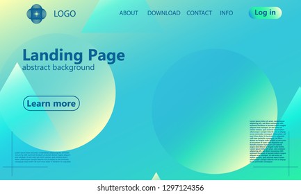 Website landing page. Geometric background. Minimal abstract cover design. Creative colorful wallpaper. Trendy gradient poster. Vector illustration.