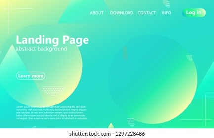 Website landing page. Geometric background. Minimal abstract cover design. Creative colorful wallpaper. Trendy gradient poster. Vector illustration.