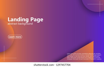 Website landing page. Geometric background. Minimal abstract cover design. Creative colorful wallpaper. Trendy gradient poster. Vector illustration.
