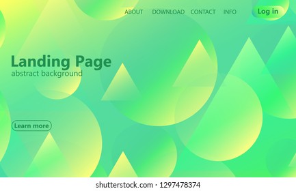 Website landing page. Geometric background. Minimal abstract cover design. Creative colorful wallpaper. Trendy gradient poster. Vector illustration.