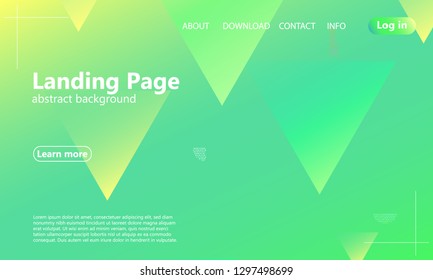 Website landing page. Geometric background. Minimal abstract cover design. Creative colorful wallpaper. Trendy gradient poster. Vector illustration.