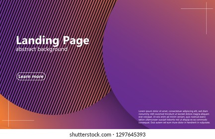 Website landing page. Geometric background. Minimal abstract cover design. Creative colorful wallpaper. Trendy gradient poster. Vector illustration.