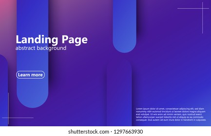 Website landing page. Geometric background. Minimal abstract cover design. Creative colorful wallpaper. Trendy gradient poster. Vector illustration.