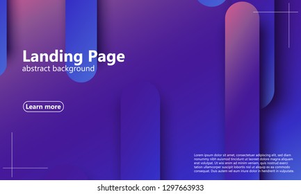 Website landing page. Geometric background. Minimal abstract cover design. Creative colorful wallpaper. Trendy gradient poster. Vector illustration.