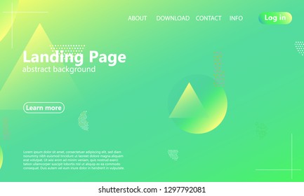 Website landing page. Geometric background. Minimal abstract cover design. Creative colorful wallpaper. Trendy gradient poster. Vector illustration.