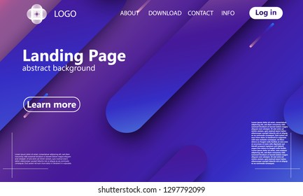 Website landing page. Geometric background. Minimal abstract cover design. Creative colorful wallpaper. Trendy gradient poster. Vector illustration.