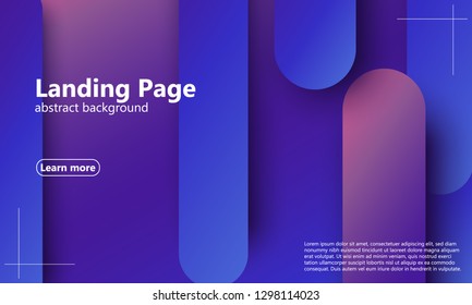 Website landing page. Geometric background. Minimal abstract cover design. Creative colorful wallpaper. Trendy gradient poster. Vector illustration.