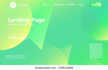 Website landing page. Geometric background. Minimal abstract cover design. Creative colorful wallpaper. Trendy gradient poster. Vector illustration.