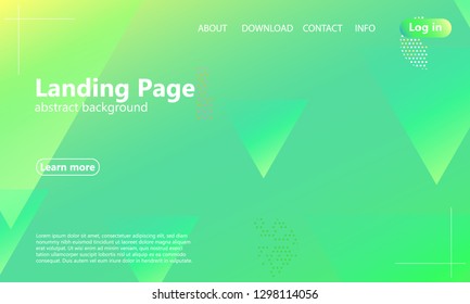 Website landing page. Geometric background. Minimal abstract cover design. Creative colorful wallpaper. Trendy gradient poster. Vector illustration.