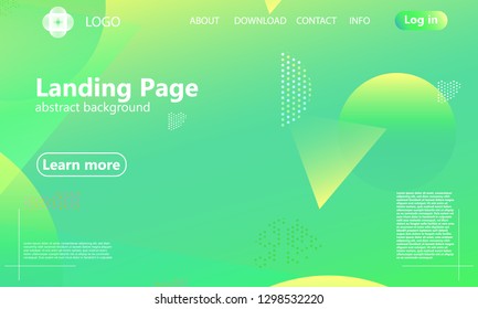 Website landing page. Geometric background. Minimal abstract cover design. Creative colorful wallpaper. Trendy gradient poster. Vector illustration.