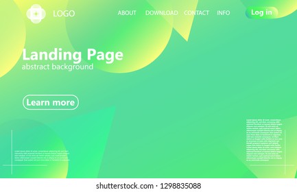 Website landing page. Geometric background. Minimal abstract cover design. Creative colorful wallpaper. Trendy gradient poster. Vector illustration.