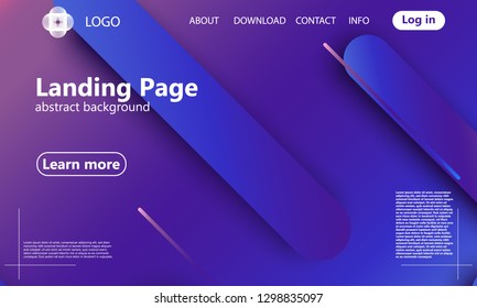Website landing page. Geometric background. Minimal abstract cover design. Creative colorful wallpaper. Trendy gradient poster. Vector illustration.