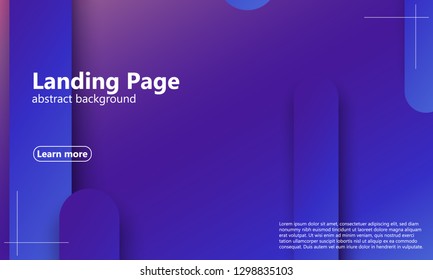 Website landing page. Geometric background. Minimal abstract cover design. Creative colorful wallpaper. Trendy gradient poster. Vector illustration.