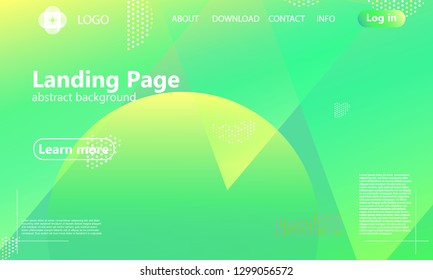 Website landing page. Geometric background. Minimal abstract cover design. Creative colorful wallpaper. Trendy gradient poster. Vector illustration.