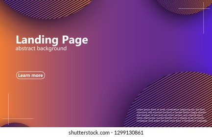 Website landing page. Geometric background. Minimal abstract cover design. Creative colorful wallpaper. Trendy gradient poster. Vector illustration.