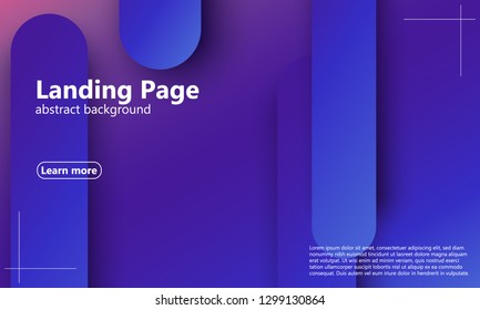 Website landing page. Geometric background. Minimal abstract cover design. Creative colorful wallpaper. Trendy gradient poster. Vector illustration.