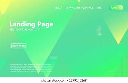 Website landing page. Geometric background. Minimal abstract cover design. Creative colorful wallpaper. Trendy gradient poster. Vector illustration.