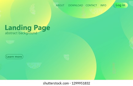 Website landing page. Geometric background. Minimal abstract cover design. Creative colorful wallpaper. Trendy gradient poster. Vector illustration.