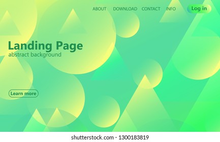 Website landing page. Geometric background. Minimal abstract cover design. Creative colorful wallpaper. Trendy gradient poster. Vector illustration.