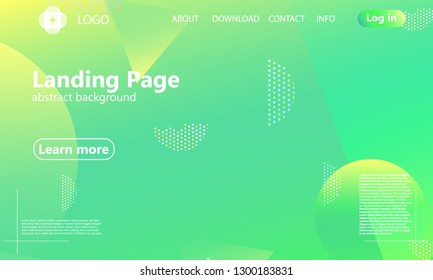 Website landing page. Geometric background. Minimal abstract cover design. Creative colorful wallpaper. Trendy gradient poster. Vector illustration.