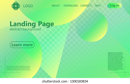 Website landing page. Geometric background. Minimal abstract cover design. Creative colorful wallpaper. Trendy gradient poster. Vector illustration.