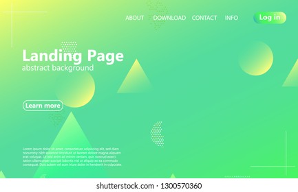 Website landing page. Geometric background. Minimal abstract cover design. Creative colorful wallpaper. Trendy gradient poster. Vector illustration.