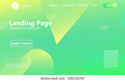 Website landing page. Geometric background. Minimal abstract cover design. Creative colorful wallpaper. Trendy gradient poster. Vector illustration.