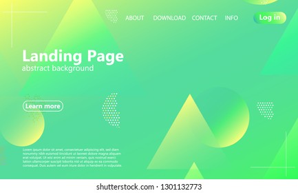 Website landing page. Geometric background. Minimal abstract cover design. Creative colorful wallpaper. Trendy gradient poster. Vector illustration.