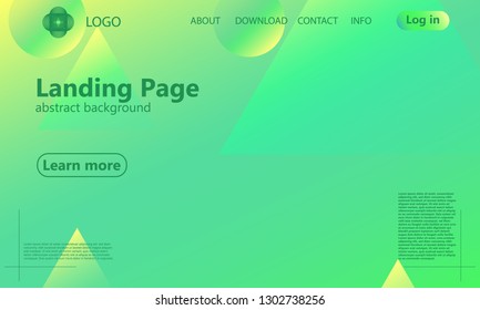 Website landing page. Geometric background. Minimal abstract cover design. Creative colorful wallpaper. Trendy gradient poster. Vector illustration.