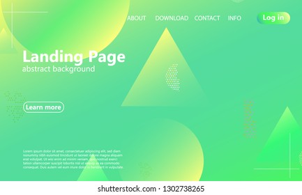 Website landing page. Geometric background. Minimal abstract cover design. Creative colorful wallpaper. Trendy gradient poster. Vector illustration.
