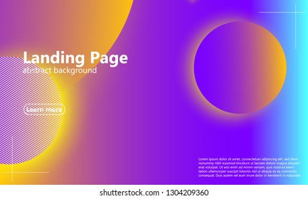 Website landing page. Geometric background. Minimal abstract cover design. Creative colorful wallpaper. Trendy gradient poster. Vector illustration.