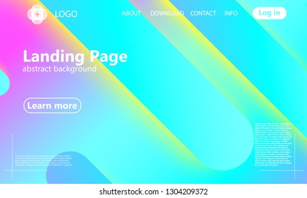 Website landing page. Geometric background. Minimal abstract cover design. Creative colorful wallpaper. Trendy gradient poster. Vector illustration.