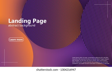 Website landing page. Geometric background. Minimal abstract cover design. Creative colorful wallpaper. Trendy gradient poster. Vector illustration.