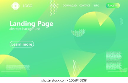 Website landing page. Geometric background. Minimal abstract cover design. Creative colorful wallpaper. Trendy gradient poster. Vector illustration.